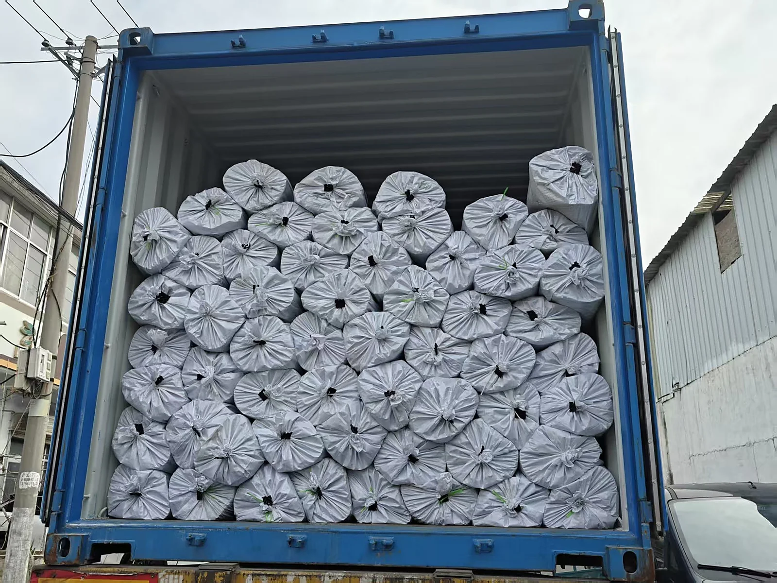 Packed export shipment
